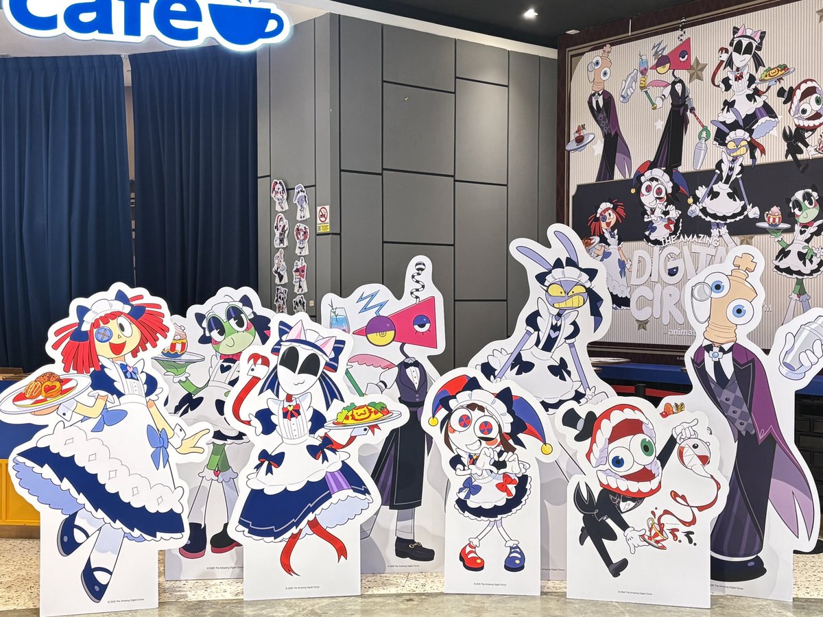 LetAnimesCook's tweet photo. The Amazing Digital Circus Maid &amp; Butler Cafe at @animatecafekl in Malaysia is now open! Enjoy exclusive drinks and cookies, buy merch, and love the fandom now until 2nd November.

@glitch_prod 

#theamazingdigitalcircus #amazingdigitalcircus #tadc #kualalumpur #malaysia https://t.co/Bal6pANsDm