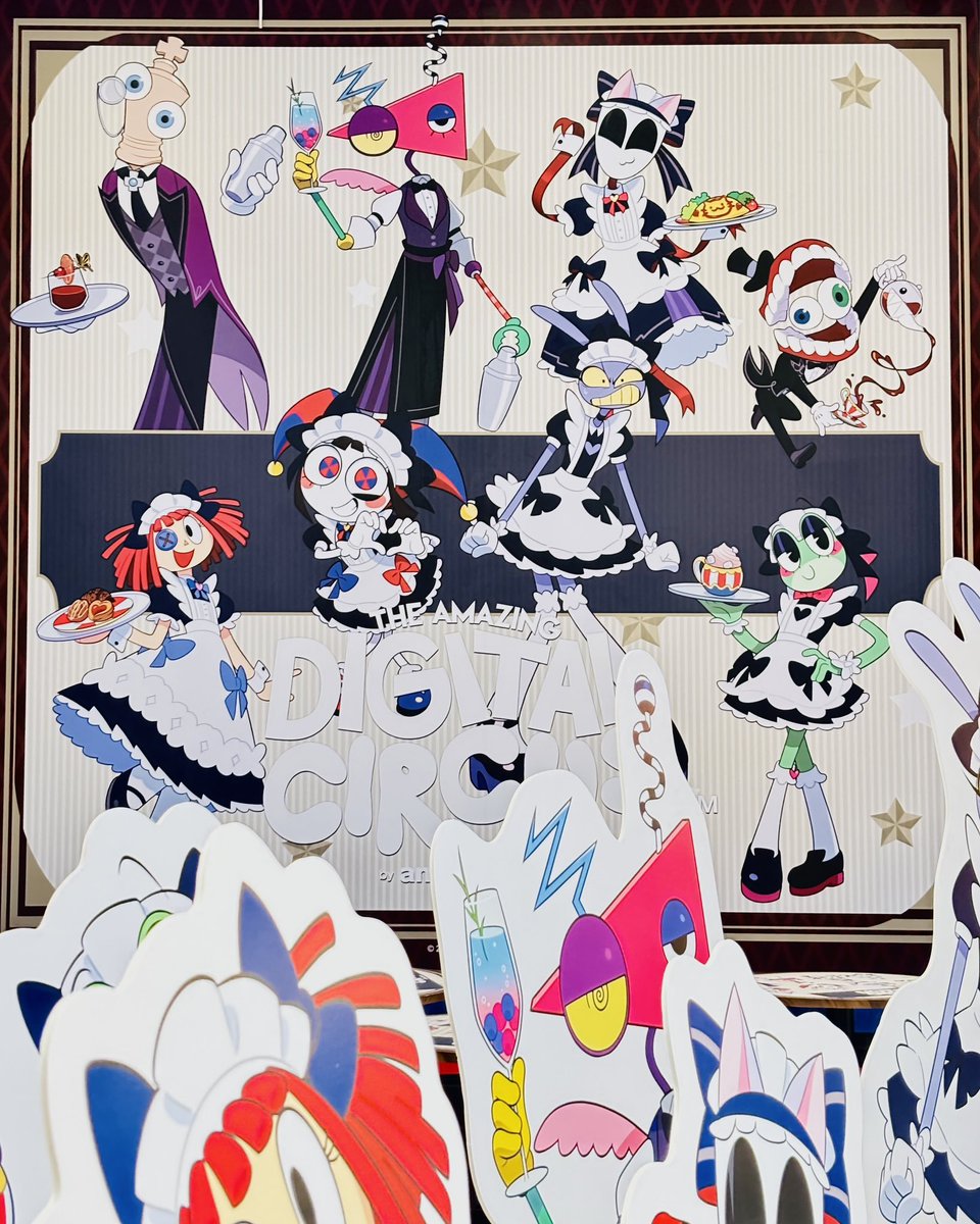 LetAnimesCook's tweet photo. The Amazing Digital Circus Maid &amp; Butler Cafe at @animatecafekl in Malaysia is now open! Enjoy exclusive drinks and cookies, buy merch, and love the fandom now until 2nd November.

@glitch_prod 

#theamazingdigitalcircus #amazingdigitalcircus #tadc #kualalumpur #malaysia https://t.co/Bal6pANsDm