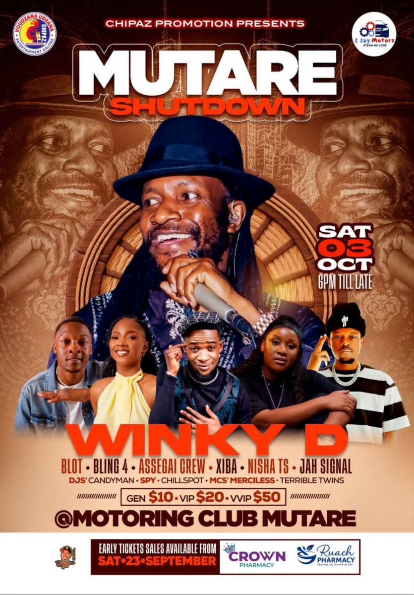 winkydonline's tweet photo. Let's do this Mutare.
On the 3rd of October
The wait is over.
I'm commmmiiing https://t.co/Kz5QpKWEgl