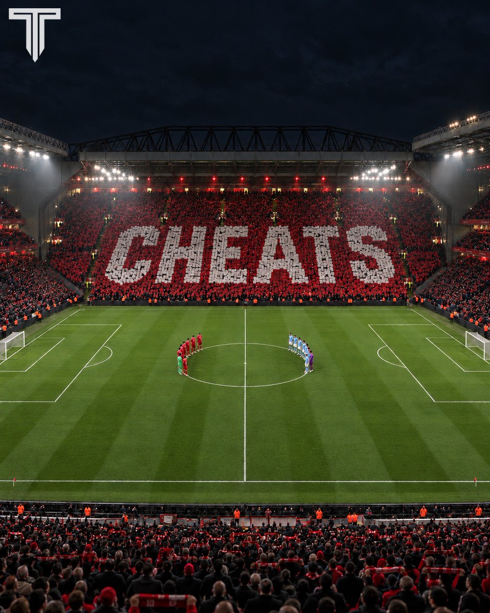 TouchlineX's tweet photo. 🚨 𝗡𝗘𝗪: Liverpool fans on social media are already anticipating their HUGE clash against Manchester City, their first game after the international break.

Supporters are expecting a VERY STRONG TIFO and an INTIMIDATING atmosphere at Anfield, with many feeling they were denied multiple Premier League titles during Manchester City’s period of financial breaches.