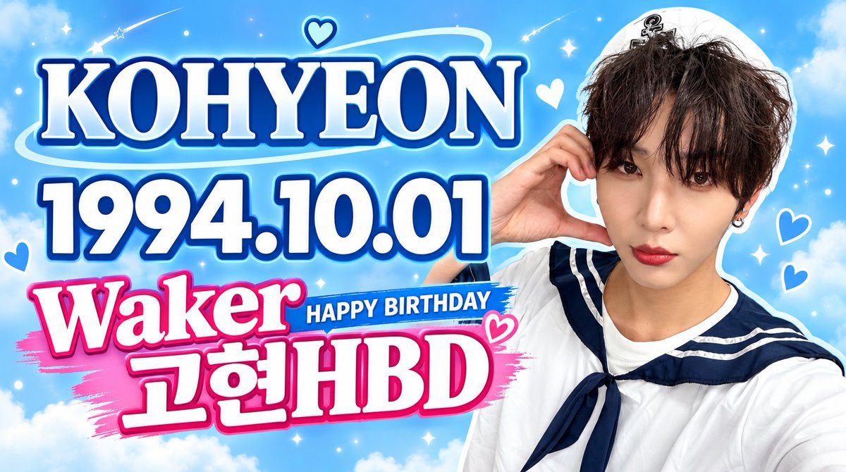 yunjong790's tweet photo. HBD🎉
#웨이커 #Waker #고현 
생일축하해요! https://t.co/ixMtJRGO6Z
