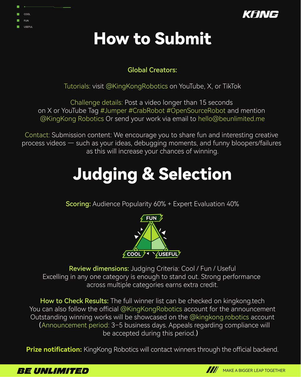 KingKongRobo's tweet photo. All the details you want to know about the crab robot open source motion competition are here.#Jumper #CrabRobot #OpenSourceRobot #KingKong #BeUnlimited https://t.co/4AkkllcpTC