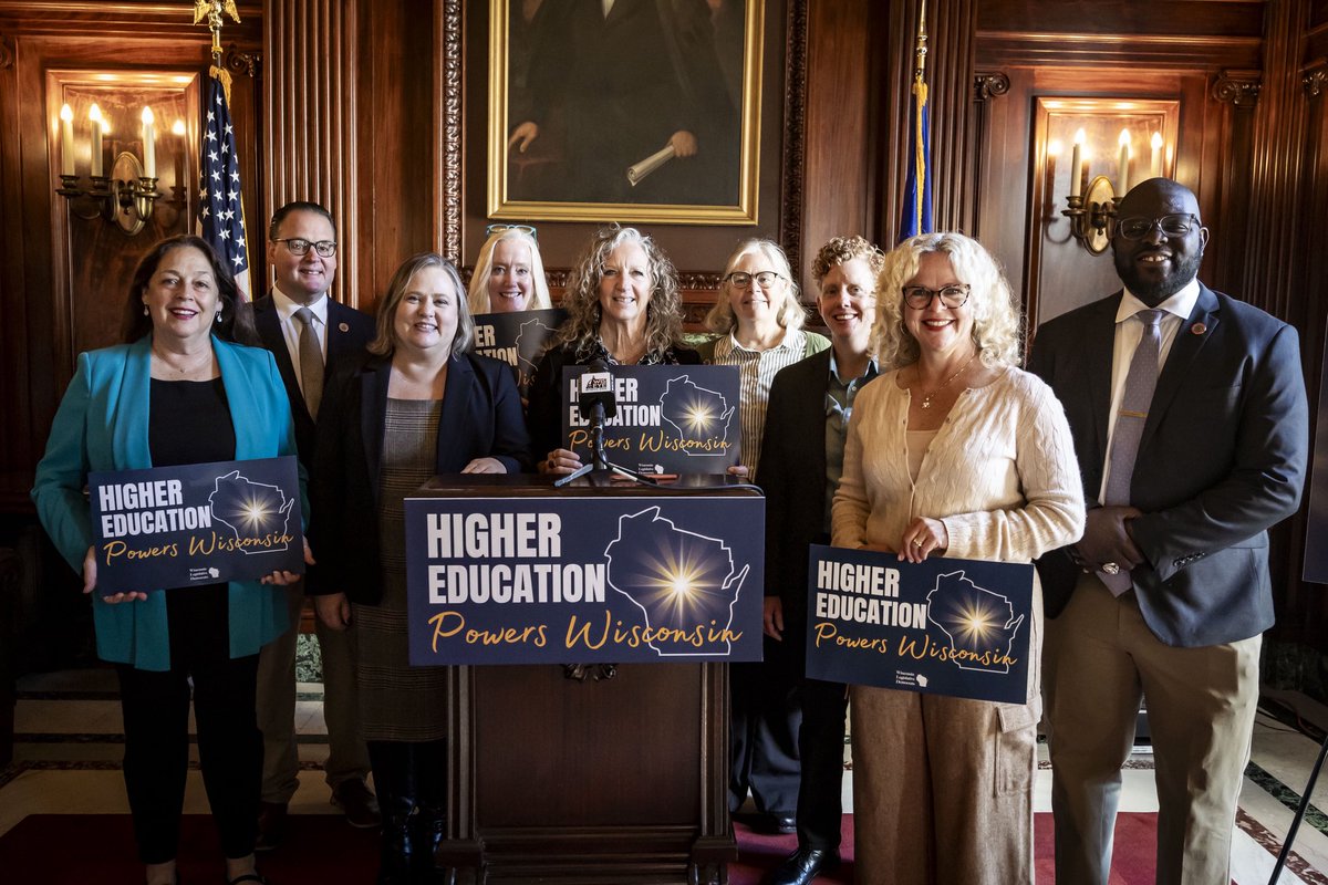 AssemblyDemsWI's tweet photo. Higher education should be within reach for anyone who wants it, and that’s why we introduced legislation to make that a reality. https://t.co/WT7J0959uf