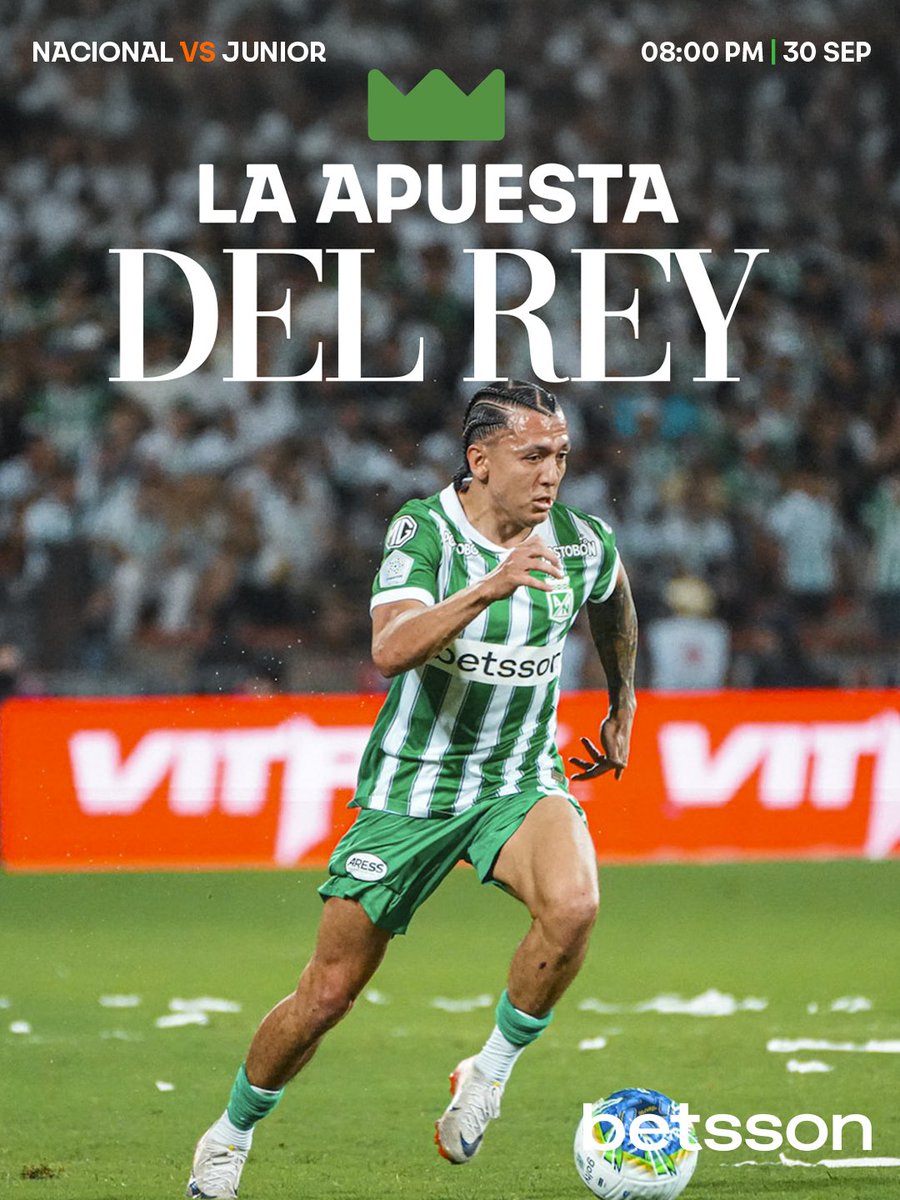 BetssonCo's tweet photo. 🔥 ¡SEGUIMOS EN LUCHA POR EL LIDERATO! 🟢⚪ @nacionaloficial

Recibimos a Junior en casa por 3 puntos clave. 💪

👀 Recuerda la goleada y descubre la cuota de nuestro #23.

🎁 Recibe tu bono: https://t.co/Jj6rM57WKV https://t.co/Hgy25SS49a