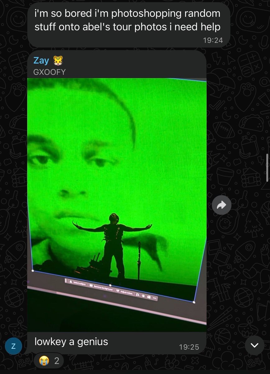 lucialexo's tweet photo. @theweeknd give my friend Zay free asia tickets for creating this masterpiece 🦦 https://t.co/OG1jfiYp7E