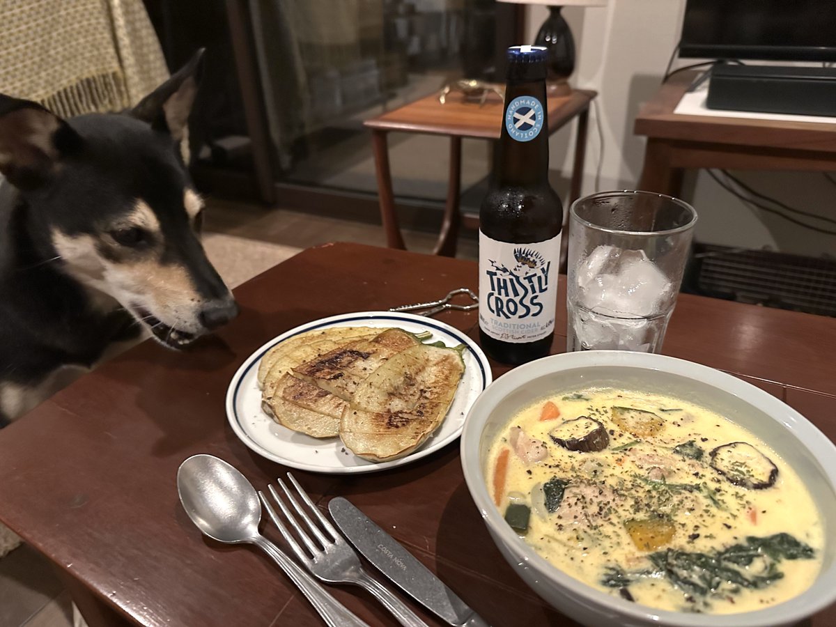 ill__bon's tweet photo. 夫が出張に行ってるのでひとりご飯🥣シチュー、ホワイトソースから作ったｿﾞｵ https://t.co/WGc1GOvQaQ