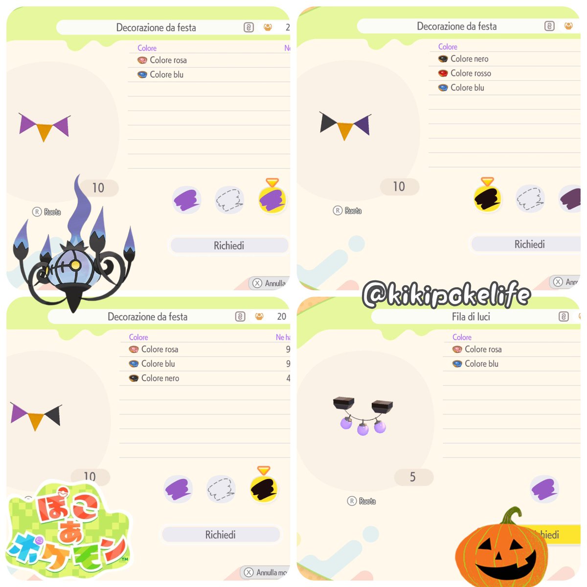 Kikipokelife's tweet photo. Pt.1 Halloween chandelure decorations 
#pokopia #ぽこポケ #ぽこあポケモン #HalloweenDecoration https://t.co/iVOluyh69U