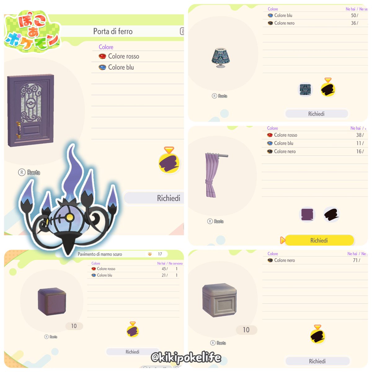 Kikipokelife's tweet photo. Pt.1 Halloween chandelure decorations 
#pokopia #ぽこポケ #ぽこあポケモン #HalloweenDecoration https://t.co/iVOluyh69U