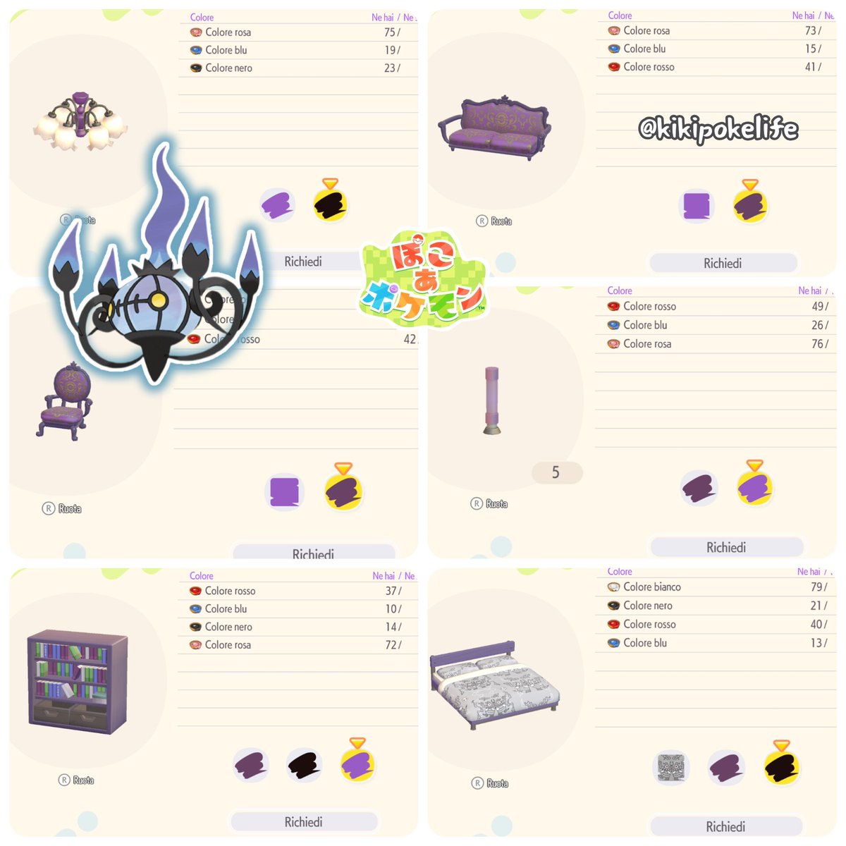 Kikipokelife's tweet photo. Pt.1 Halloween chandelure decorations 
#pokopia #ぽこポケ #ぽこあポケモン #HalloweenDecoration https://t.co/iVOluyh69U