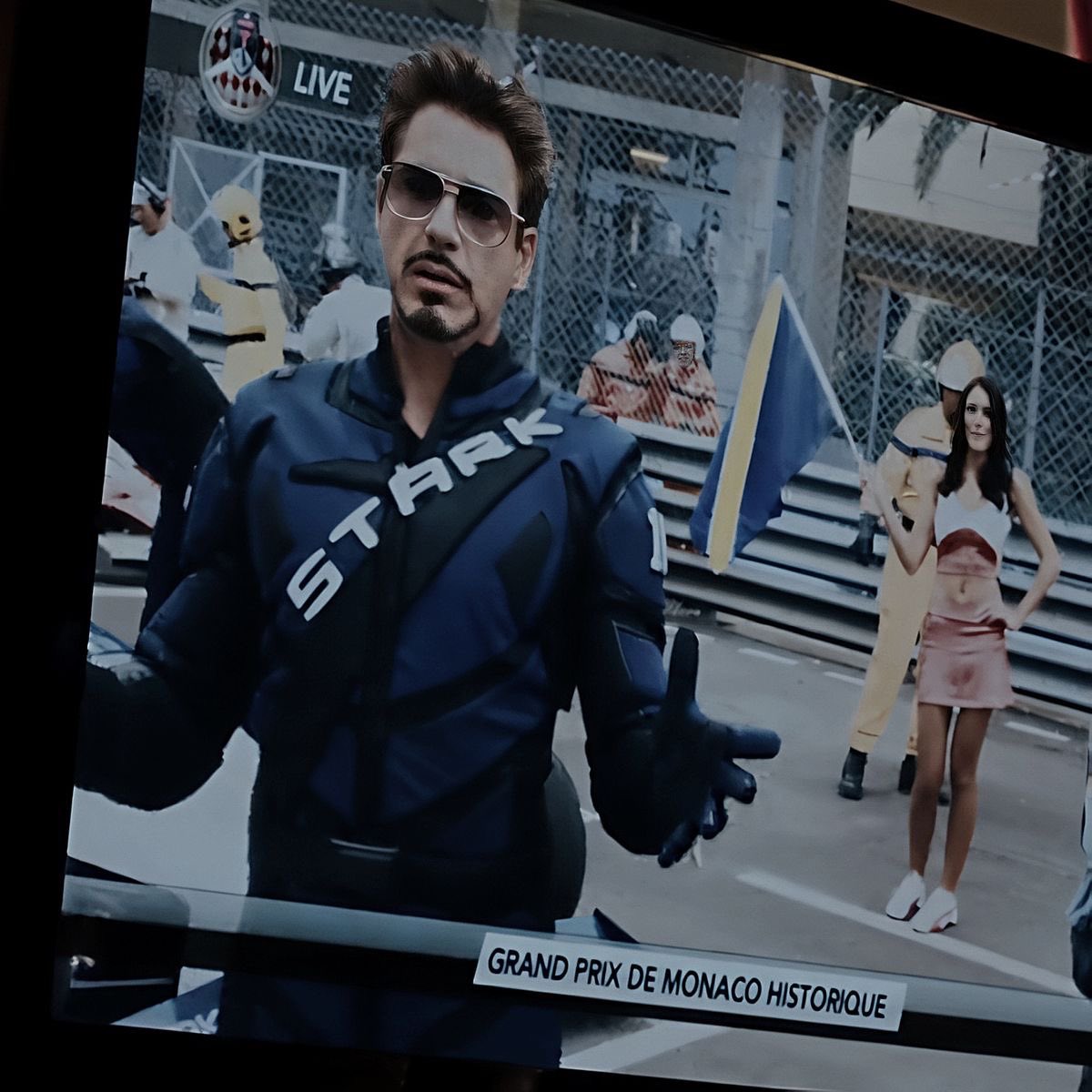 beastlxrdd's tweet photo. this is genuinely the hottest tony ever looked, i would do anything to see tony in an f1 suit for the first time again https://t.co/qZywN7ae16
