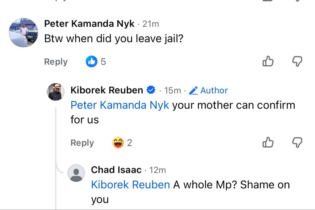 Naomikibandi's tweet photo. Mogotio MP Kiborek Reuben has shocked Kenyans for using abusive comment to his voter,the UDA MP was accused of defil!ng a minor few years back and Kenyans feel justice was not served. https://t.co/8e5GAldgfM