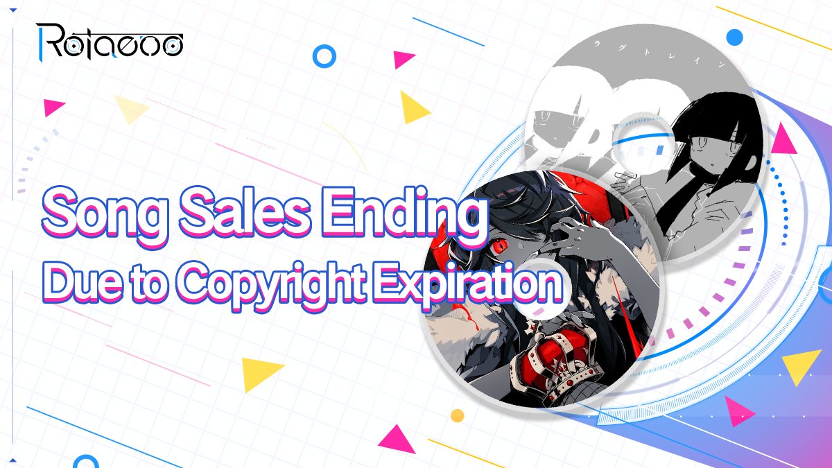 DreamEngineGame's tweet photo. [Final Month of Sales for Select Songs]
Hello, Pilots! The licenses for the following songs are nearing expiration. Sales will end in one month, and these songs will no longer be available starting November 1, 2026.
If you haven't picked them up yet, be sure to get them while you can!

"Voice of the Stars" Paid Single
♪ KING by: Kanaria

Songs included in the "From Future" pack
♪ ラグトレイン by: 稲葉曇

Notes
※ Starting November 1, 2026, the "From Future" pack will be updated to include the following 5 songs, and its price will be adjusted to 500 Stellar Gems. (It currently includes 6 songs and costs 600 Stellar Gems.)

♪ ジャンキーナイトタウンオーケストラ by: すりぃ
♪ アイロニ by: すこっぷ
♪ Machine Gun by: KIRA
♪ 1/100 の アイ by: すりぃ
♪ Edge of bravery by: みーに

※ Pilots who purchase the "From Future" pack by October 31, 2026, will still be able to play "ラグトレイン" after it is removed from the store.
※ Pilots who purchase the "Voice of the Stars" single "KING" by October 31, 2026, will still be able to play it after it is removed from the store.
※ After sales end, the songs listed above will no longer count toward Rating or completion.