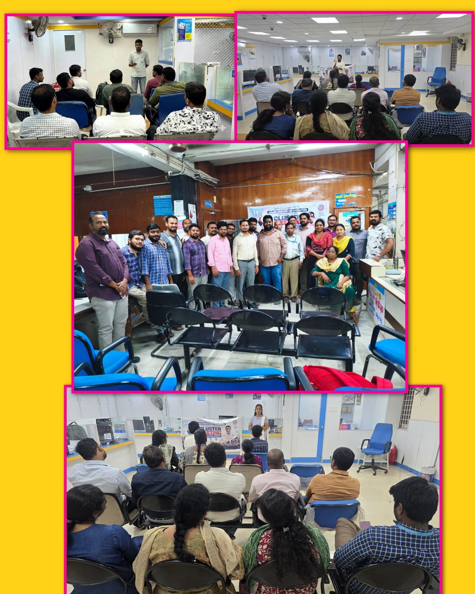 RaviKeloth_CBOA's tweet photo. #5daybanking
#CBOAClustermeetings

CBOA Cluster Meetings – 29.06.2026

CBOA Warangal & Hanamkonda Regions successfully conducted Cluster Meetings at 10 locations across the regions, reaching out to and guiding our members.

Salute to the entire Regional & District-level Leadership for your great commitment, dedication and for being connected with our members 24×7.

Your tireless efforts and ground-level coordination are truly commendable.

Proud of you, dear teams.

#CBOA
#AIBOC
#UFBU