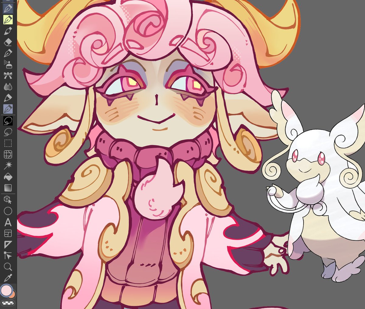 piipstachio's tweet photo. Mega Audino Wip https://t.co/sbMZZAUtYf
