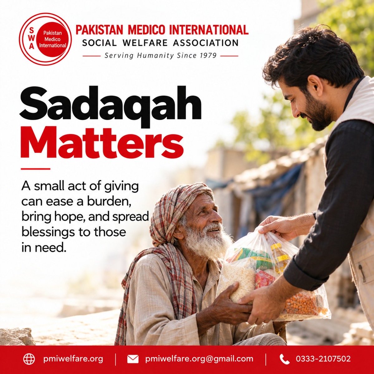 PMISWA1979's tweet photo. A small act of giving can mean the world to someone in need. 🤍

Sadaqah is more than just charity—it's a way to ease a burden, bring hope, and spread blessings to those who need it most.

Let’s continue to look out for one another. https://t.co/2emkajGHQj