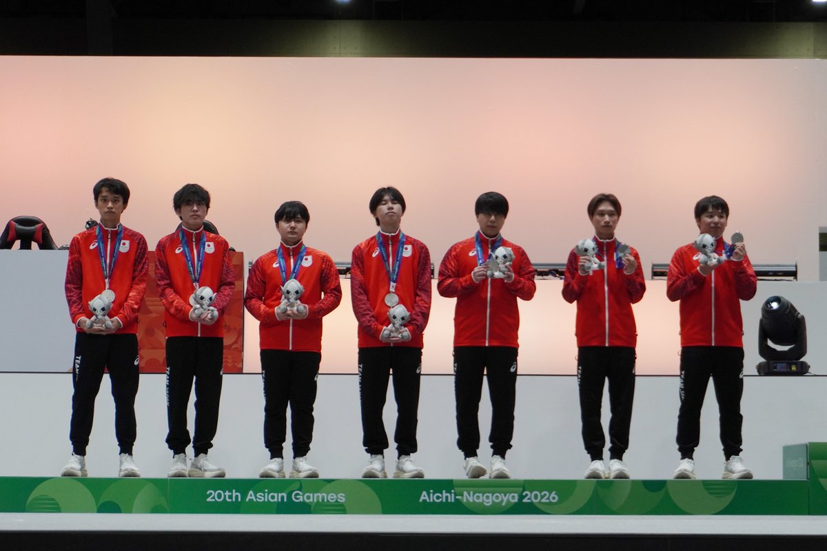 JeSUofficial's tweet photo. 🏆愛知・名古屋アジア大会/eスポーツ
【Identity V 第五人格-Asian Games Version】
日本代表は激闘の末、中国に敗れ準優勝🥈
たくさんの応援ありがとうございました！
🥇🇨🇳🥈🇯🇵🥉🇲🇾TPE

#第五人格
#愛知名古屋2026
#TEAMJAPAN
#ともに一歩踏み出す勇気を https://t.co/fXtfdqmbPd