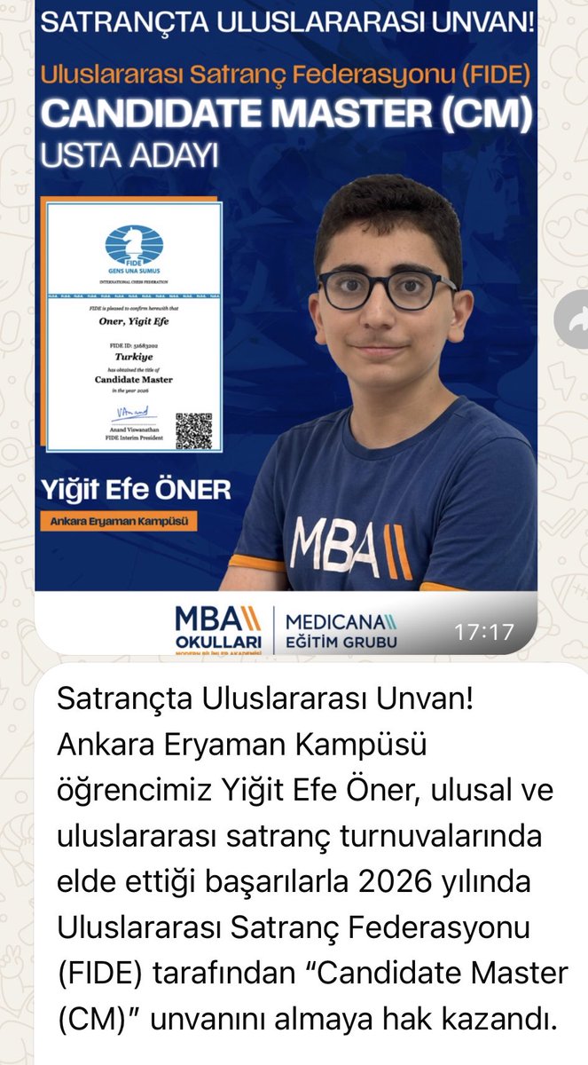 SabriyeEngin's tweet photo. Öğrencimizi Tebrik Ederiz https://t.co/my8r7MYMO9