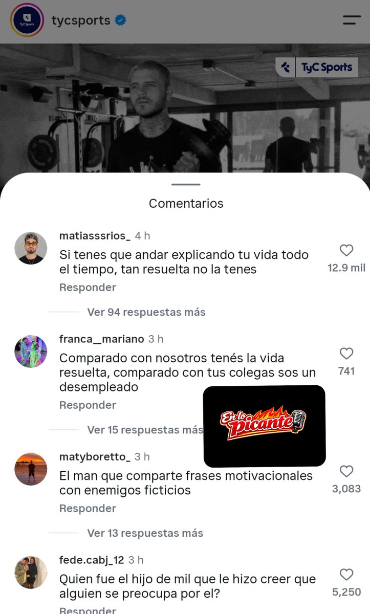 Enlopicante_'s tweet photo. Los comentarios en la publicación sobre Mauro Icardi en @TyCSports no tienen desperdició. 
#MauroIcardi https://t.co/wVWcsd9gRQ