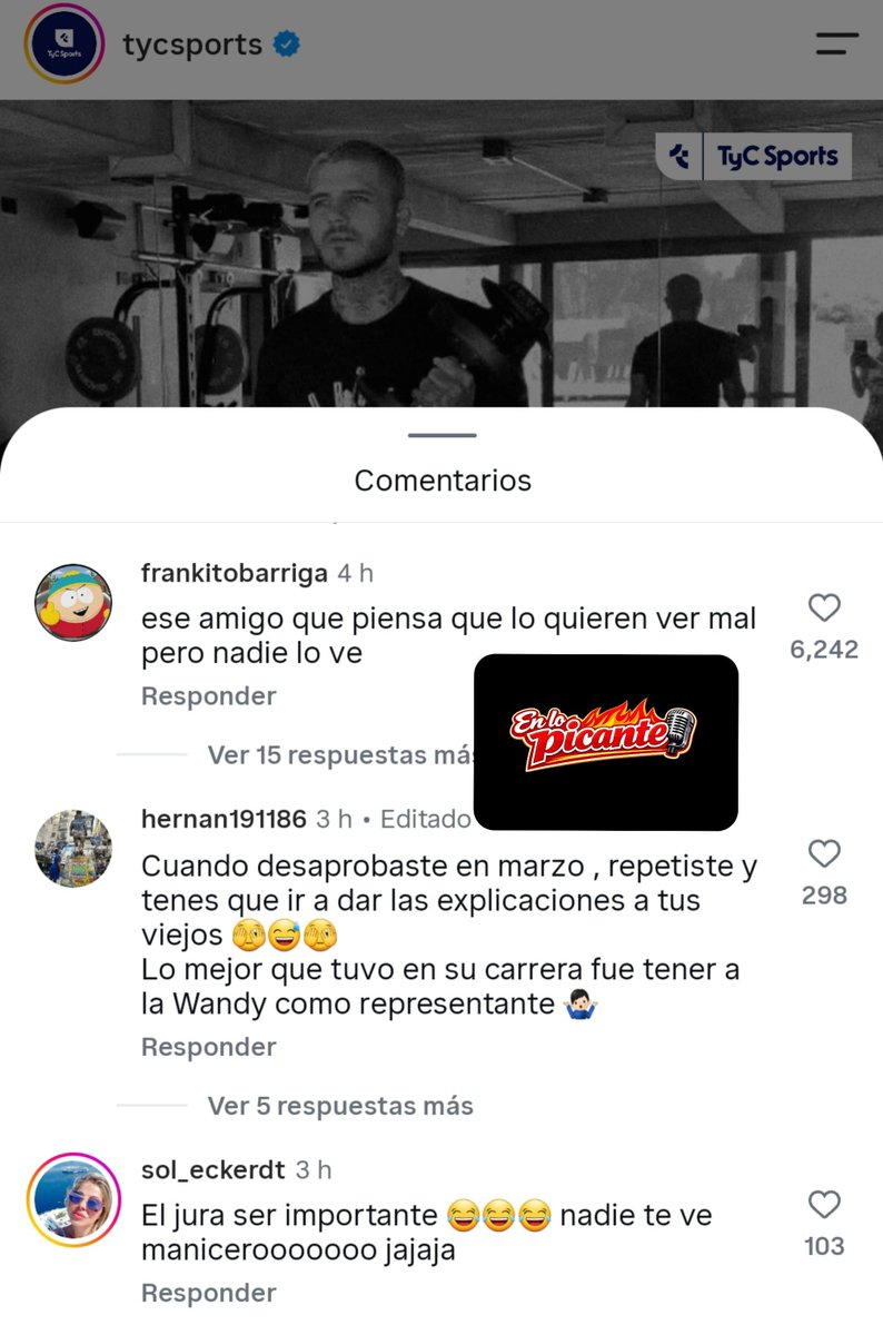 Enlopicante_'s tweet photo. Los comentarios en la publicación sobre Mauro Icardi en @TyCSports no tienen desperdició. 
#MauroIcardi https://t.co/wVWcsd9gRQ
