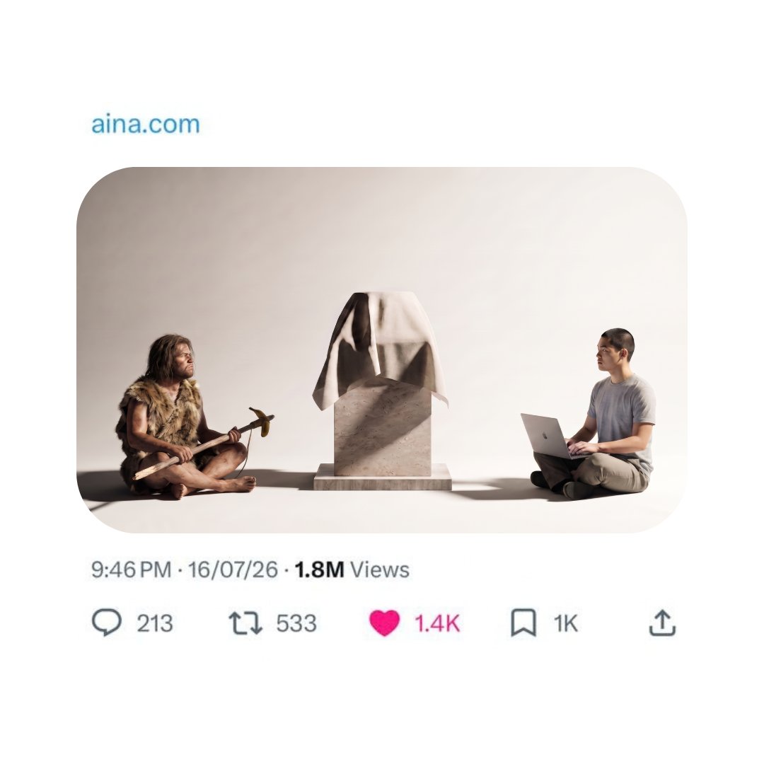 lazyapprove's tweet photo. On July 16, we announced our $5.5M seed for Aina after nearly a year of building in stealth. It was built around a thesis we've been working toward since July last year.

“Keyboards and phone touchscreens were designed for the era of Browsing. We'd think of what we need, unlock a device, navigate, find an app, type or tap, and execute the task.

With AI and agents, we just say or write what we want, and it gets done. The browsing step disappears entirely.

Soon, AI assistants will deepen their understanding of our context, calendars, and activities. They'll become proactive and suggest what we need, and all we'll do is say yes. Much of our day-to-day will be handled this way.

We call this the era of Approvals."

The world of software has changed. The hardware interface hasn't. We are still using an interface designed for Browsing when Browsing isn’t needed.

Today, with Agents like Muse, Instinct, and Dot changing how we manage daily tasks, it’s becoming evident that our interaction with computers has significantly changed, and we are heading towards the age of approvals. We need a better way to interact with assistants/computers than pulling out our phones and texting.

That was the idea behind the video we made for our funding announcement, which reached 1.8M views, leading to thousands of signups for Aina’s Pilot.

Aina’s Pilot is live, the first few units have been shipped, and we will keep sharing more on our Thesis and the product decisions that led us here as we get closer to announcing what we have been building.

Almost there!