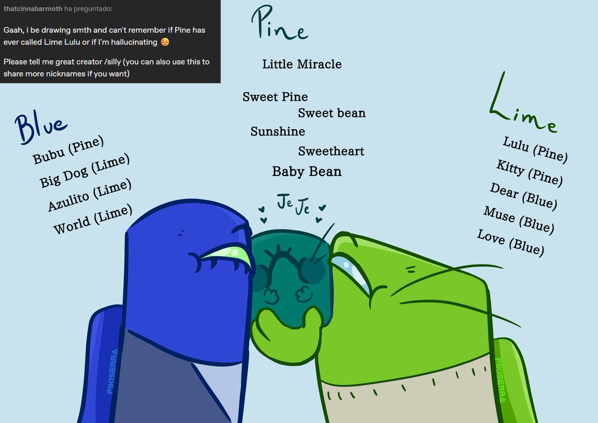 Pikiserra's tweet photo. The nicknames Blime and Pine have for each other :D
-
#blime #amongusshow https://t.co/6sWhmWOKy7