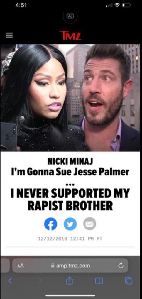 nickimdawll's tweet photo. @Mk9eb3 @theoyurist @BodakBelcalis @She_reeece That never happened you dumb fuck!!! STOP LYING! nor is her husband a sex offender. https://t.co/8MeaHpJkXa