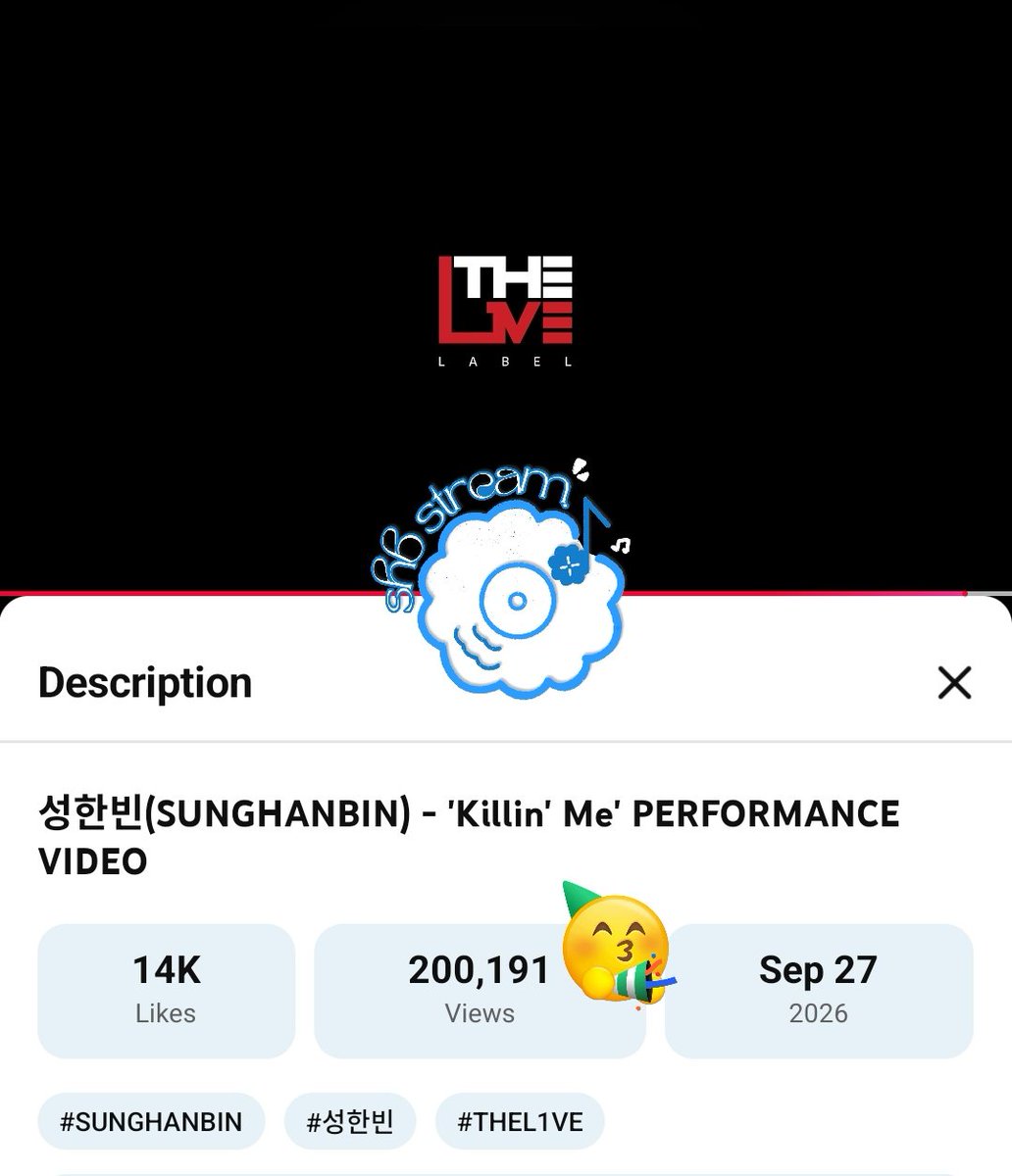 SHBStream's tweet photo. #SUNGHANBIN '1st EP [DEAD:ALIVE] 'Killin' Me' PERFORMANCE VIDEO has now surpassed 200,000 views on youtube 🎉

🎯 NEXT GOAL : 300,000 views

Are you guys up to our next challenge? 😉
#Allin_NowStreaming 

▶️https://t.co/CgXJS19EPW

All in,
SHBStream 🩵 https://t.co/vD1g93fqUk
