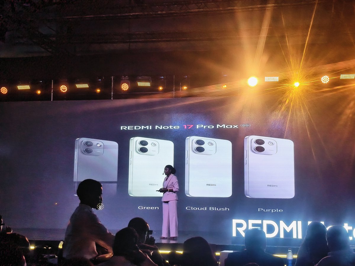 johnmokan's tweet photo. Unveiling the devices and their colours
#XiaomiFansNigeria #XiaomiFansAtLaunch #REDMINote17Series #REDMI https://t.co/huxjXUp1eO