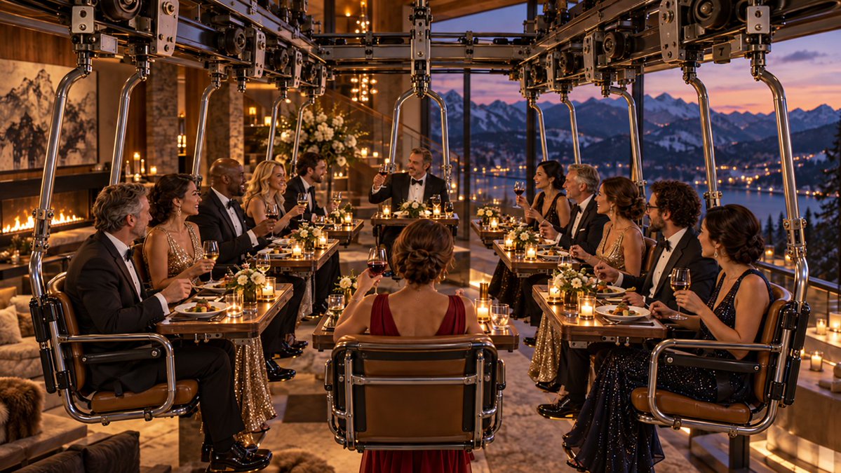 ArthurB's tweet photo. @theojaffee @Nichola30380822 Ski-lift-like seats with a personal table attached to each. https://t.co/sfURcajLNu