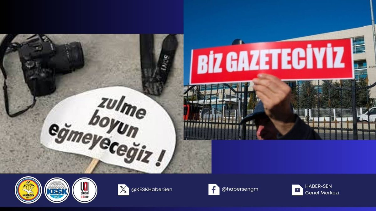 KESKHaberSen's tweet photo. MEDYA DAYANIŞMA ÖRGÜTLERİNDEN ORTAK AÇIKLAMA

Demokrasimizin, hukuk devleti ilkelerinin ve basın özgürlüğünün giderek aşındığı zor dönemlerden geçerken, ülkemizin en çok okunan, onlarca basın emekçisinin çalıştığı ve en köklü haber portallarından olan t24'ün dayanaksız gerekçelerle, hukuka ve anayasaya aykırı bir biçimde kapatılması kararını mesleğimize yönelik ağır bir saldırı olarak nitelendiriyoruz.

Kapatılmaya gerekçe olarak gösterilen "Ailem Güvende" soruşturması, ilk günden itibaren basın ve ifade özgürlüğünü hedef almış, bir meslektaşımız tutuklanmış, haber sitelerinin, meslektaşlarımızın sosyal medya hesaplarına ve bazı internet sitelerine erişim engeli getirilmiştir. t24 haber portalına yönelik kapatma kararı, iktidarın basın ve ifade özgürlüğüne yönelik çok ağır bir ihlali olmasının yanı sıra yurttaşın haber alma hakkını doğrudan engellemektedir.

Bu kararın ivedi biçimde geri alınması gerektiğine inanıyoruz. Mesleğimize yönelik bu saldırıların karşısında mesleğimizi ve meslektaşlarımızı savunmaya devam edeceğimizi duyuruyoruz.

Avrupa Gazeteciler Birliği Türkiye Temsilciliği
Basın Konseyi
DİSK Basın-İş
Çağdaş Gazeteciler Derneği 
Dicle Fırat Gazeteciler Derneği
Diplomasi Muhabirleri Derneği
Ekonomi Muhabirleri Derneği
Gazeteciler Cemiyeti
İzmir Gazeteciler Cemiyeti
KESK Haber-Sen
Medya ve Hukuk Çalışmaları Derneği
Türkiye Gazeteciler Sendikası
Uluslararası Basın Enstitüsü
@t24comtr_ @ankahabera @halktvcomtr @szctelevizyonu @cumhuriyetgzt1 @KESK1995