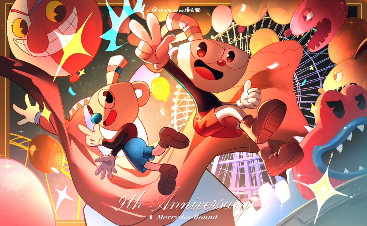 comico_miao's tweet photo. Happy 9th anniversary cuphead!! 🎈 One of my favourite of all time !
#cuphead #StudioMDHR https://t.co/qrtic3neqq