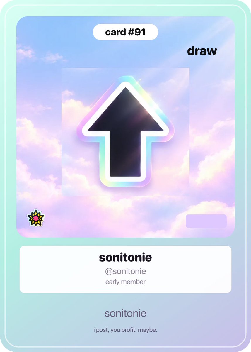 SoniTonie's tweet photo. this is me now. @sonitonie · draw card #91 ✨
i post, you profit. maybe.
@drawyourcards https://t.co/4Ea2psmXCR