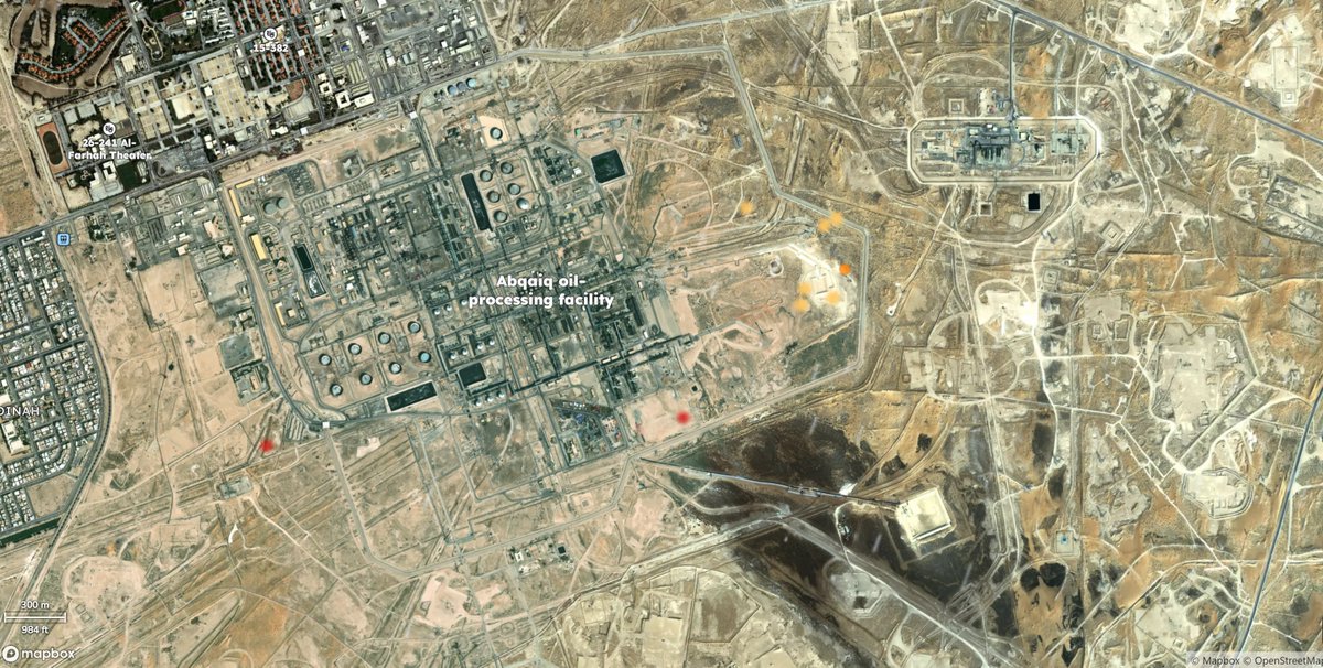 OilandEnergy's tweet photo. Despite reports of a possible strike on the Abqaiq oil processing plant in Saudi Arabia, there's no visible fire except for routine flaring operations. https://t.co/TOhyvjlApd