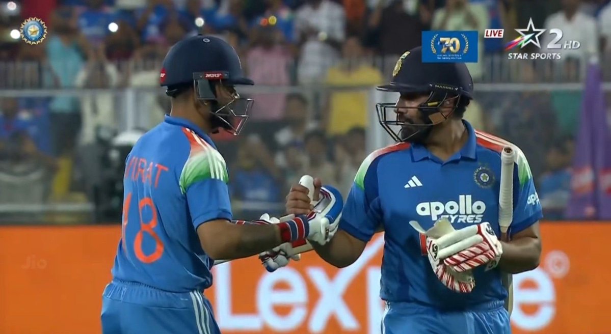 mufaddal_vohra's tweet photo. Virat Kohli appreciating Rohit Sharma. 😍❤️ https://t.co/YilKaLbvIR