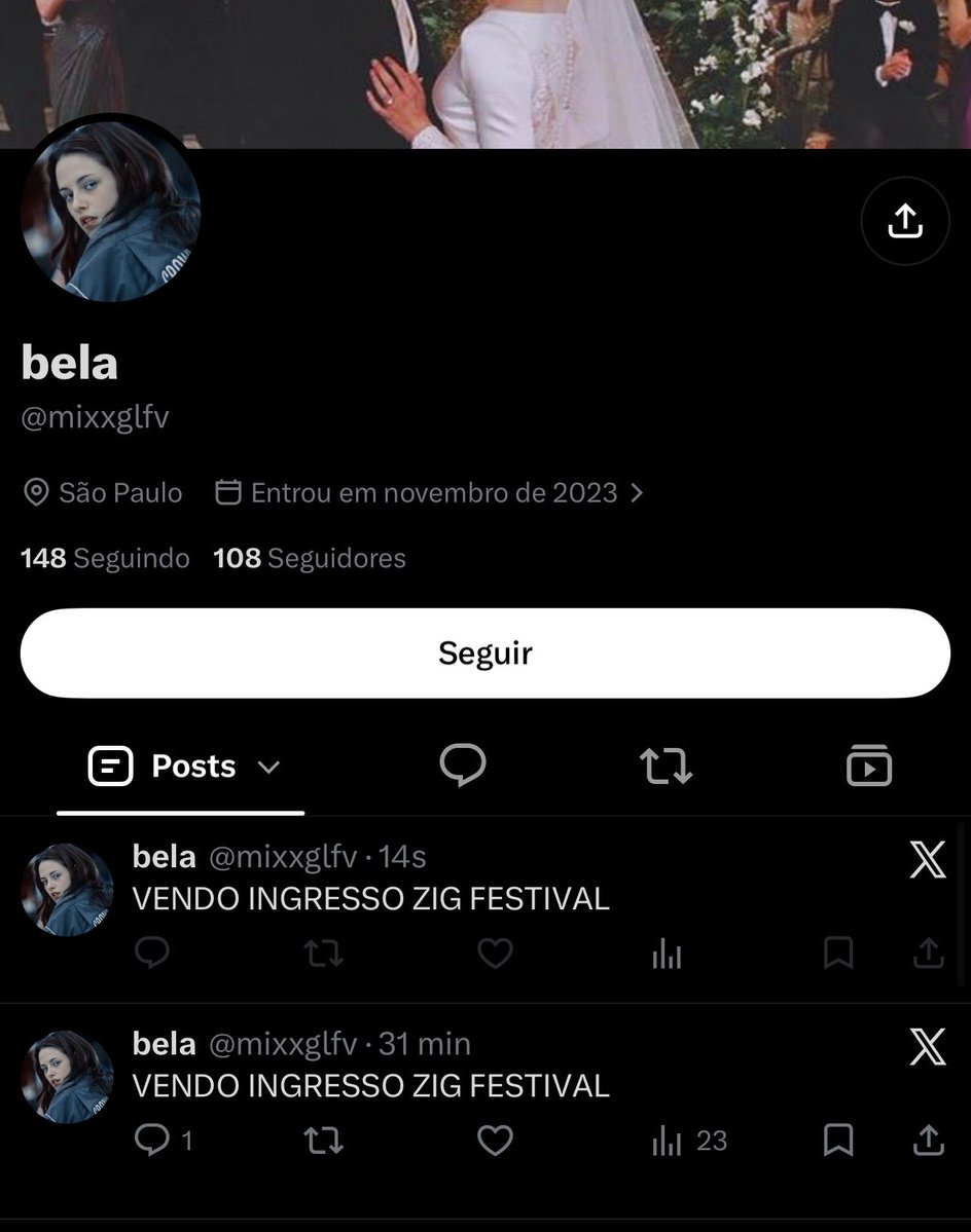 lizzydelbloque's tweet photo. (VENDO INGRESSO ZIG FESTIVAL) 

pra quem tá procurando ingresso do Zig Festival pra comprar, cuidado com essa desgraçada aqui oferecendo ingresso e dando golpe na galera:

Transferi metade do valor que ela estava pedindo pelo ingresso e depois que o pix caiu, essa puta sumiu https://t.co/QsGdonpEhe