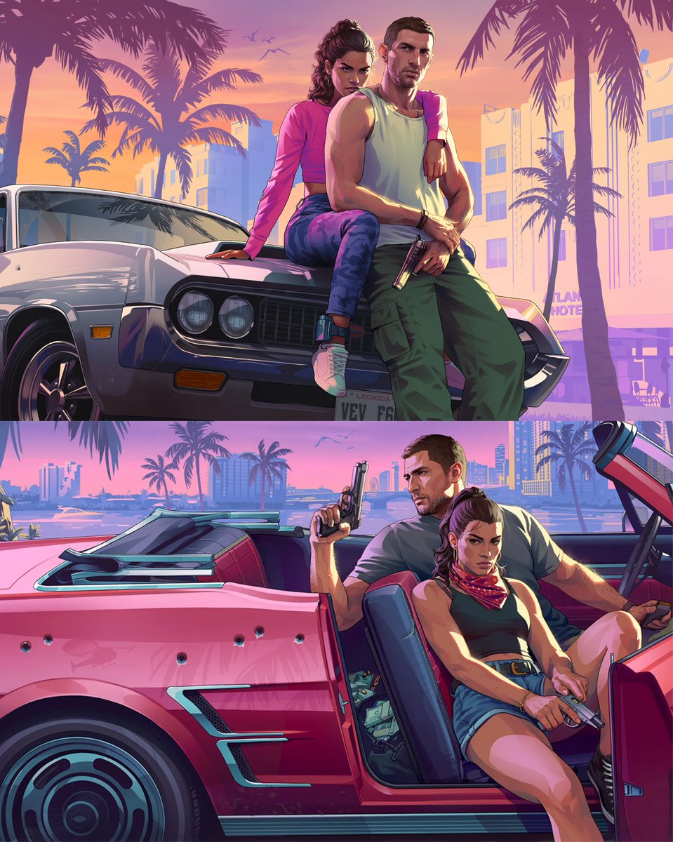 gtasix_'s tweet photo. First GTA 6 artwork vs the latest: https://t.co/xYepOPE0uz