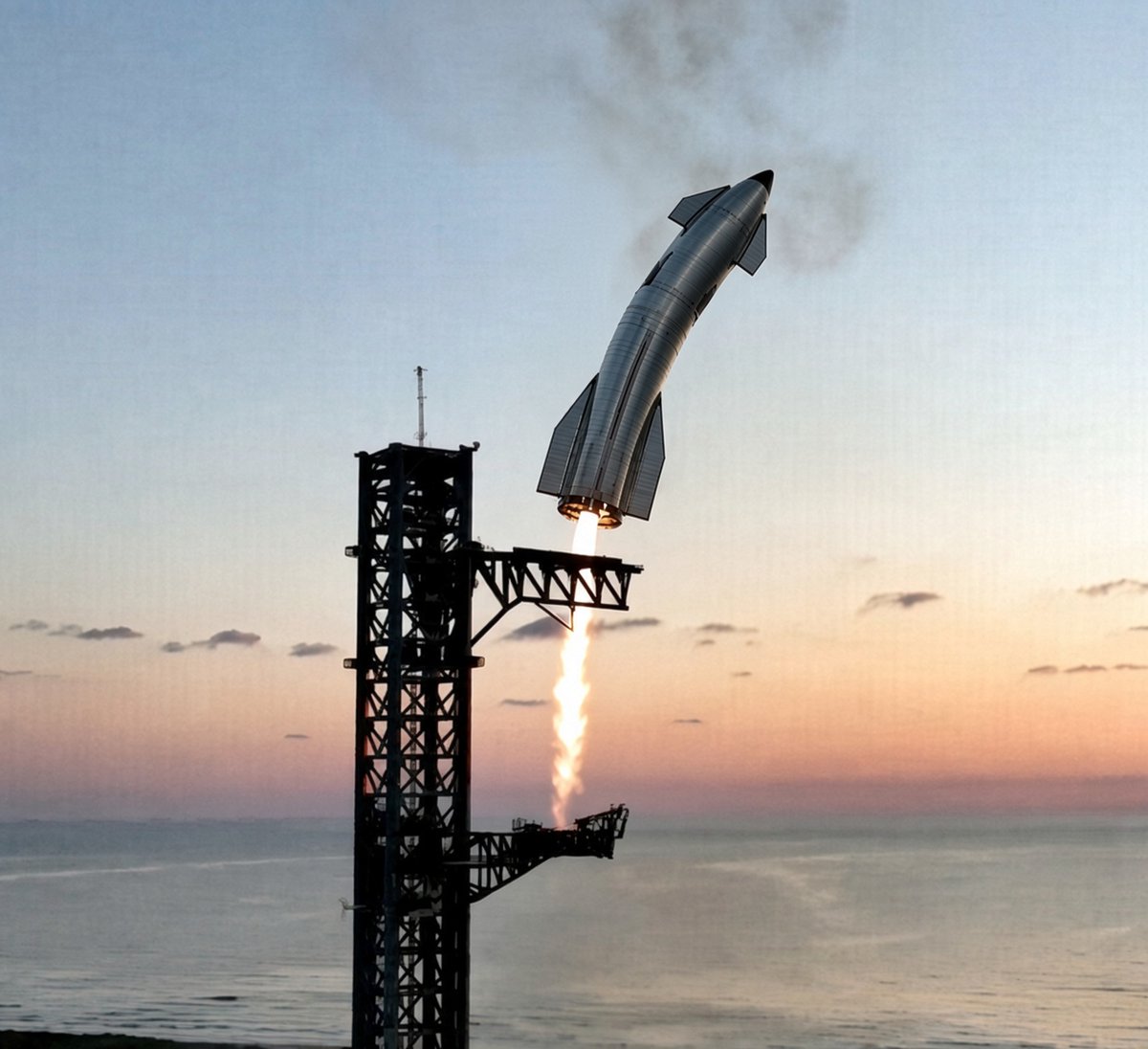 tfiore22's tweet photo. 🚨BREAKING NEWS: SpaceX delays flight 15 Starship catch due to shaft curvature defect. Engineers are currently straitening out the issue. https://t.co/jeoMF6mMKu