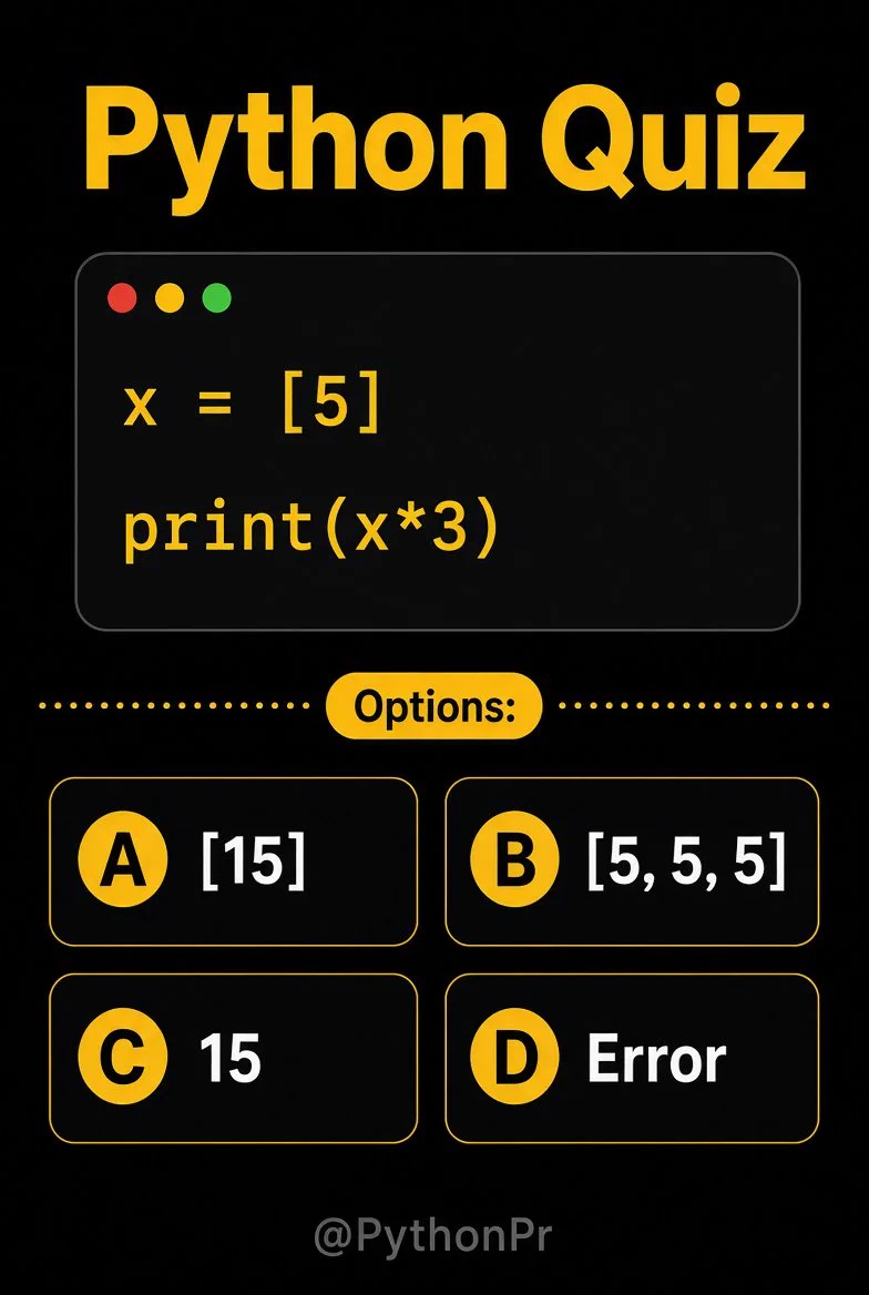 Python Programming on X: "Python Quiz: Comment your answer 💯" / X