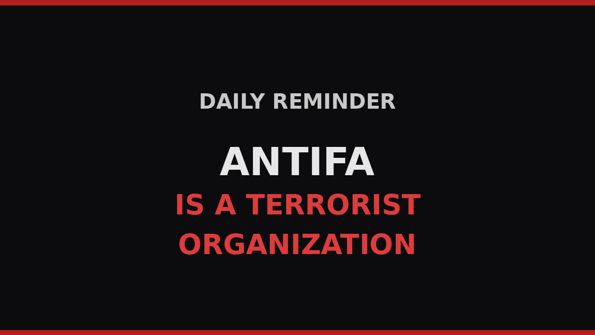 UnfilteredNRaw's tweet photo. Daily Reminder: Antifa is a Terrorist Organization. https://t.co/s3u6n4Xu1J