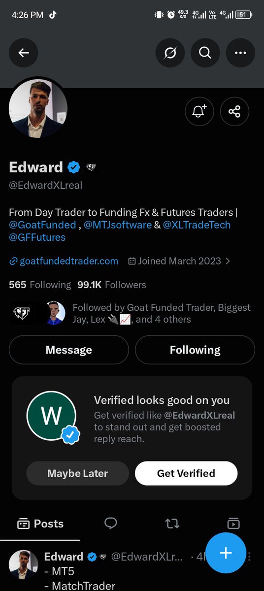 WMonday65669's tweet photo. @Kelvintalent_ @GoatFunded @EdwardXLreal @Techriztm Hope luck meets me this time https://t.co/zTvhy07NZM