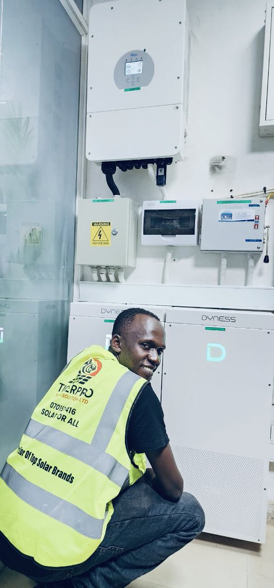 tigerproSolar's tweet photo. At TigerPro Solar, we are proud to announce the successful completion of a backup power solution for a data centre in Kampala, Uganda.

The system comprises: ☀️ 12kW Single-Phase Deye Hybrid Inverter
 ☀️ 32.15kWh Dyness Battery Storage System (2 × 16.076kWh Dyness PowerBrick units)
 ☀️ Balance of System (BOS) components engineered for optimal performance and reliability

This installation ensures uninterrupted power supply, providing the client with reliable 24/7 backup power. Previously, power outages would cause server switches to shut down, resulting in downtime while waiting for the generator to start. Unlike conventional generators that experience a startup delay, the hybrid inverter responds instantly, ensuring seamless power continuity for critical operations.

Power interruptions, whether planned or unplanned, can result in operational disruptions, lost productivity, and financial losses. Is your business prepared?

Whether you're looking for a backup power solution or a fully autonomous solar energy system, TigerPro Solar has the expertise to design and deliver a solution tailored to your needs.

📞 Get in touch with us today and let us help keep your business powered when it matters most.

#EverythingSolar #Solar4All #TigerProSolar #SolarEnergy #BatteryStorage #EnergySecurity #BusinessContinuity #UgandaSolar #DataCentreSolutions #RenewableEnergy