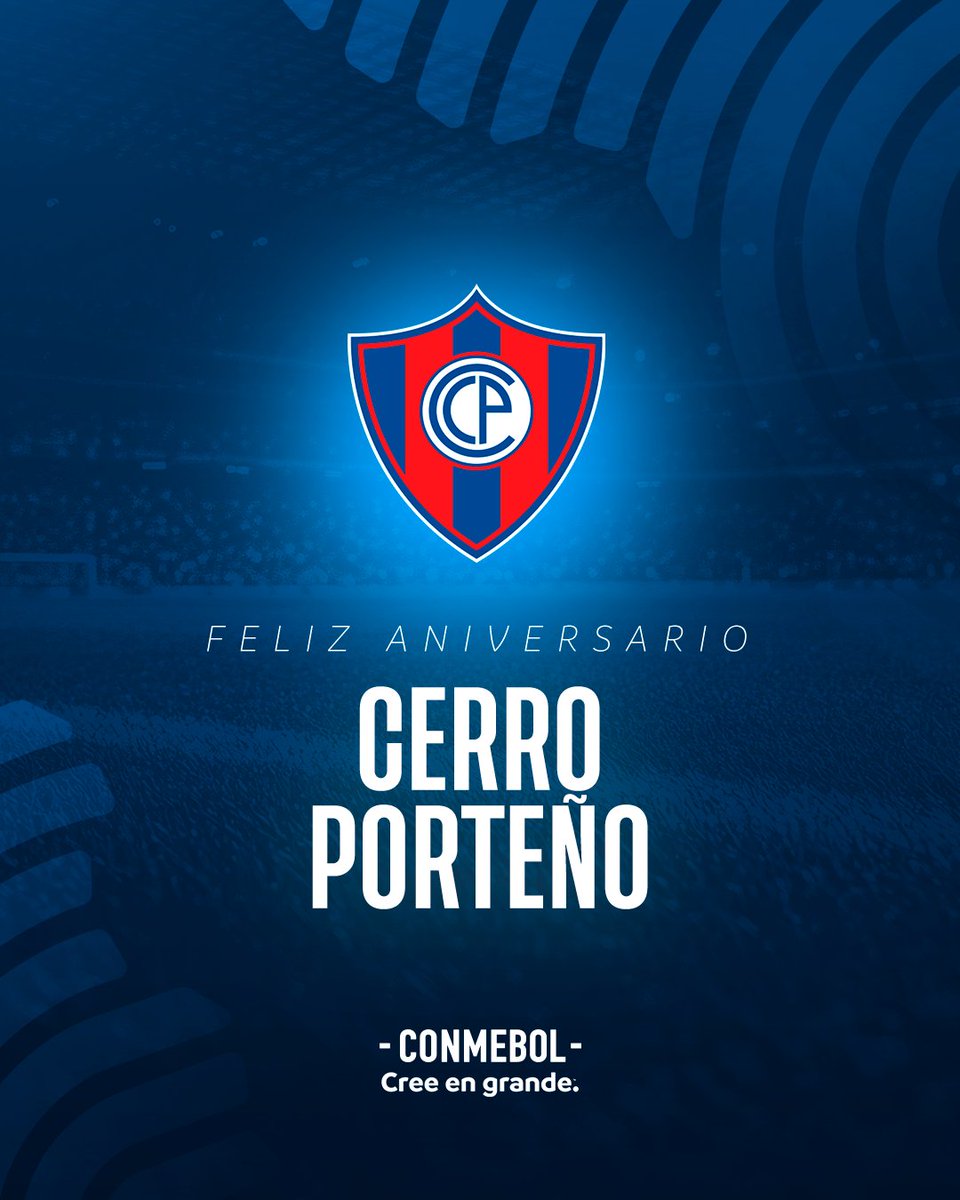CONMEBOL's tweet photo. ¡Feliz aniversario, @CCP1912oficial! 🥳👏 https://t.co/j9OY9jrBKS