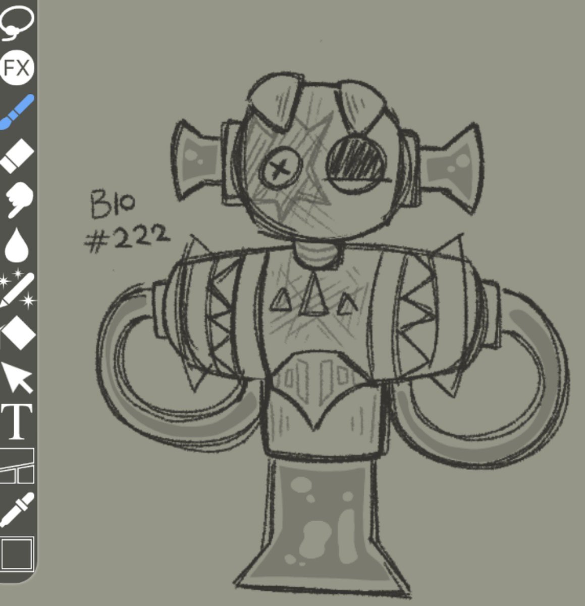 otako_yomi's tweet photo. Thankchu for 2 followers !! Heres a shitty doodle on what Biograft #222 would look like. It's one of my ocs junkbot that they modified to store their potions💜 https://t.co/1HpgBtcnMY