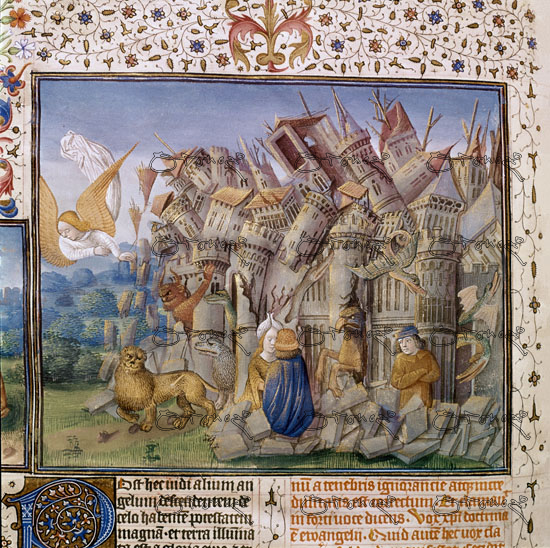 Thoukudids1's tweet photo. Les enluminures font partie des aspects de l'histoire médiévale que j'apprécie le plus.
La représentation du passé avec les codes artistiques et la culture matérielle du MoyenÂge est assez drôle. 
Ils représentaient la chute de Babylone par une ville s'effondrant sur elle-même🏰 https://t.co/tLxAF1YMVW