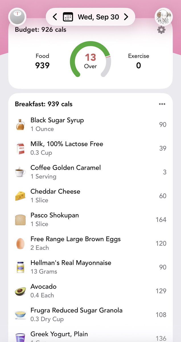 Lambysdiary's tweet photo. 09/30/2026= 939 cals. OMAD for today. ->Have a 16hr shift tonight.I work 5 overnights in a row starting today. I’m so stressed but my kitty needs her teeth cleaned and analyzed. Dental charges for cats are crazy.13 over but i needed the extra egg for protein so yah. Coffee? Heh. https://t.co/WB6Sxf7zdY