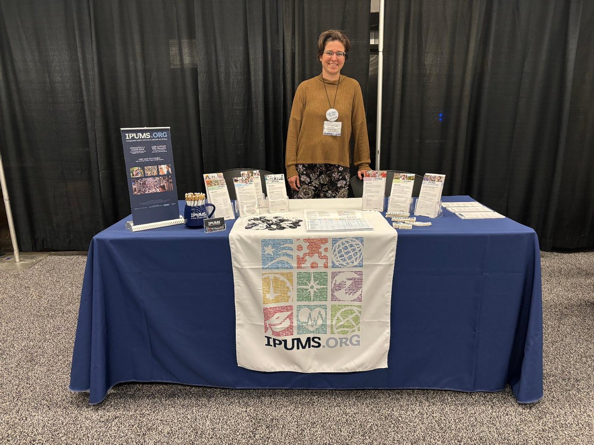 ipums's tweet photo. We are at IAPHS and ready to talk data with folks! Stop by and say hi 👋 https://t.co/NVQFHskUcm
