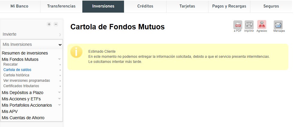 hcornejoh's tweet photo. @BancoBci favor su ayuda, llevo 3 días sin poder revisar la cartola de saldos de mis FFMM. Mi ejecutivo de inversiones tuvo la voluntad de enviarme la información, sin embargo no me la pudo enviar agrupada por fondo como se ve acá, no me permite hacer el seguimiento que necesito. https://t.co/oPMHncgWNn