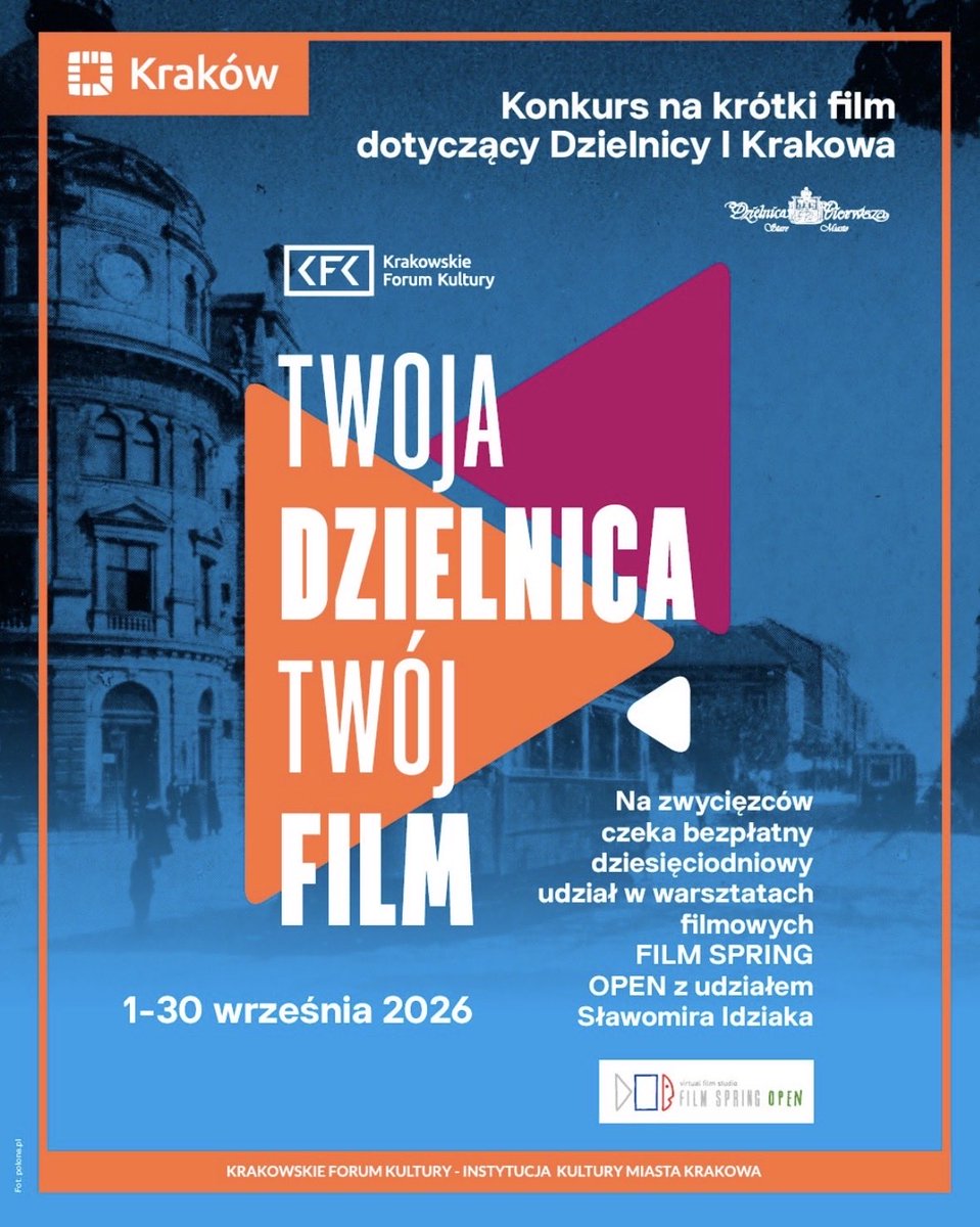 FilmSpringOpen's tweet photo. Ostatni dzień by wziąć udział w „Twoja Dzielnica Twój Film”!

https://t.co/9SBUwfvPlX https://t.co/hOxJF7440u
