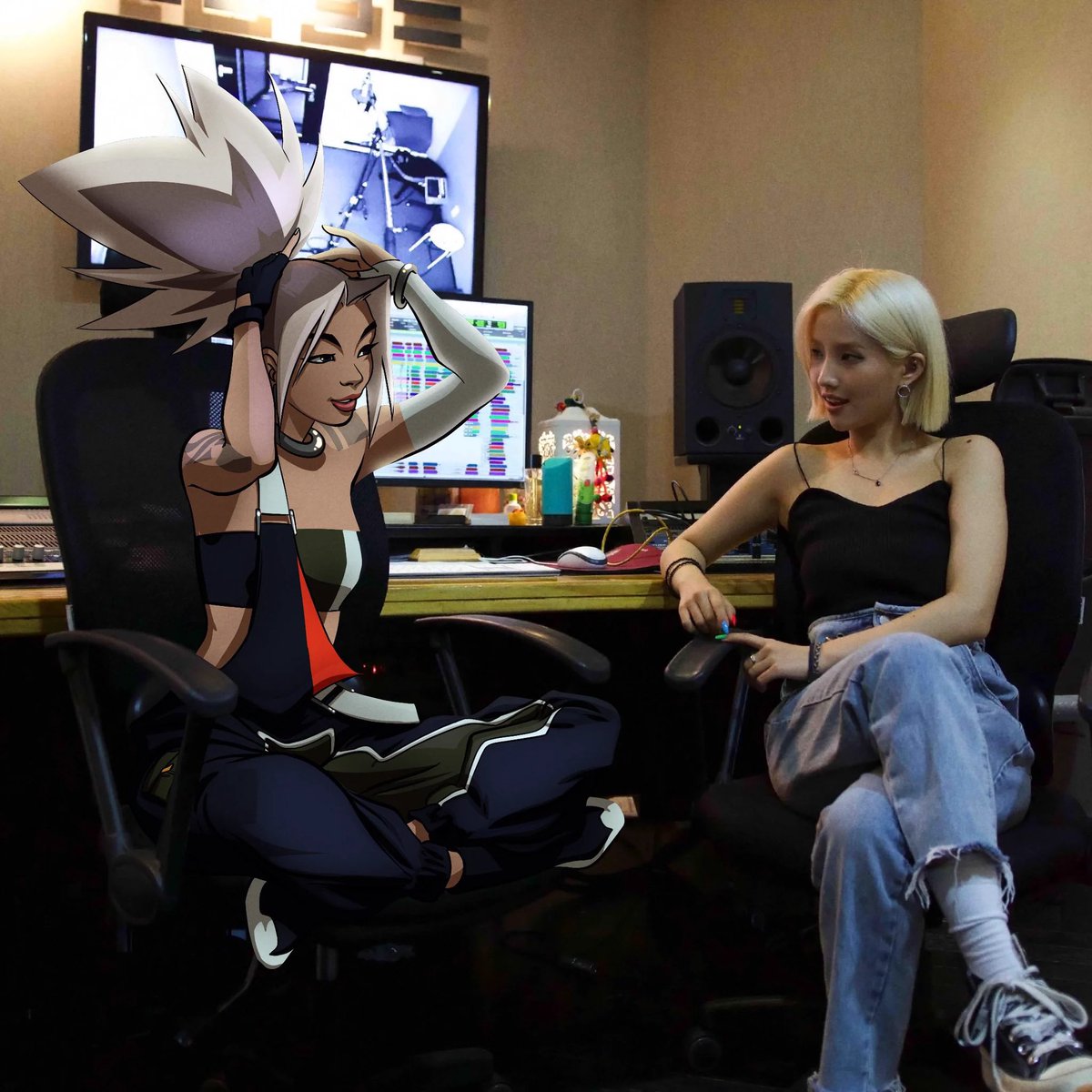 kchartsmaster's tweet photo. SOYEON will return as Akali for True Damage’s 2026 League of Legends Worlds Anthem alongside Coco Jones, Sofia Reyes, and Vic Mensa.

Out October 8 at 6 PM PT. https://t.co/qRGEAwvV8e