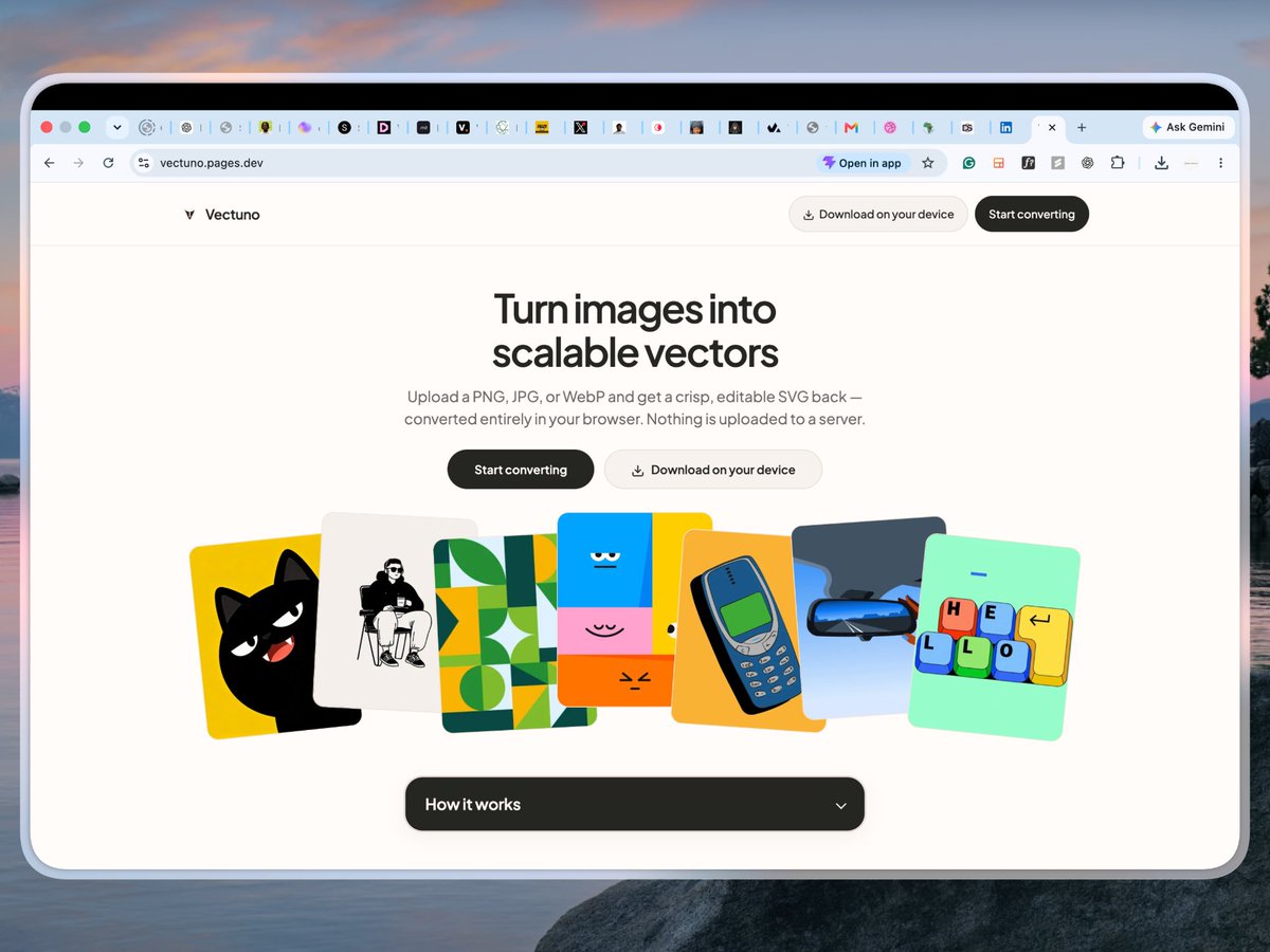 fav_ajebo's tweet photo. Wagwan guys, 

So, I built something last week and called it Vectuno (Image to SVG converter). It can work 100% offline, and you can download it as a PWA (web app).

The backend's built for up to 100M requests a month.

It's free right now: https://t.co/H4asELxLXY https://t.co/MF3Wl3JfRA